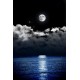 Ay, Deniz ve Bulutlar Gergi Avize 80x68 Hayal Penceresi Hazır Gergi Tavan