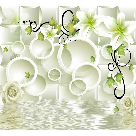 Halkalar ve Çiçekler Gergi Avize 140X100CM Hayal Penceresi Hazır Gergi Tavan Halkalar ve Çiçekler Gergi Avize 140X100CM Hayal Penceresi Hazır Gergi Tavan