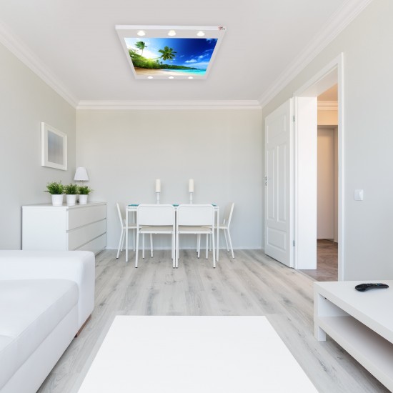 Ada ve Okyanus Gergi Avize 140x100 Hayal Penceresi Hazır Gergi Tavan Ada ve Okyanus Gergi Avize 140x100 Hayal Penceresi Hazır Gergi Tavan