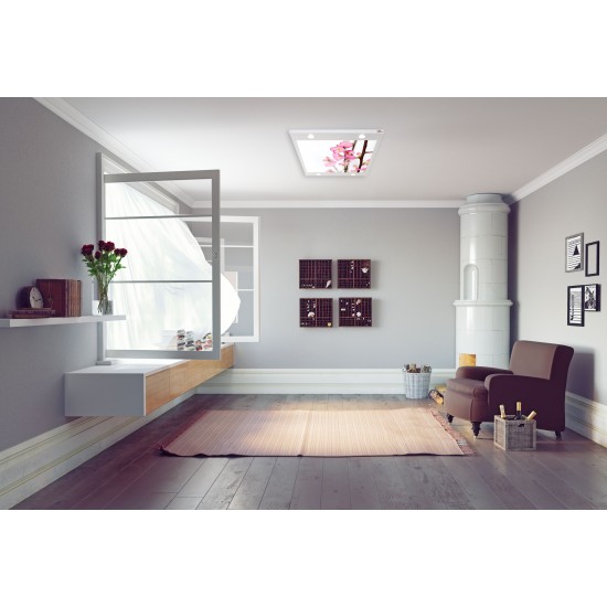 Açan Çiçekler Gergi Avize 109x80CM Hayal Penceresi Hazır Gergi Tavan Açan Çiçekler Gergi Avize 109x80CM Hayal Penceresi Hazır Gergi Tavan