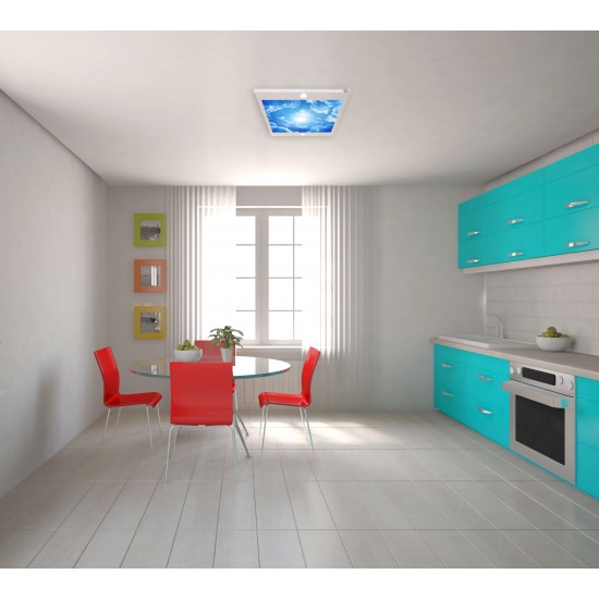 Bulutlar ve Güneş Gergi Avize 80x68 Hayal Penceresi Hazır Gergi Tavan Bulutlar ve Güneş Gergi Avize 80x68 Hayal Penceresi Hazır Gergi Tavan