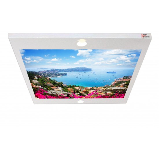 Çiçekler ve Şehir Gergi Avize 80x68CM Hayal Penceresi Hazır Gergi Tavan Çiçekler ve Şehir Gergi Avize 80x68CM Hayal Penceresi Hazır Gergi Tavan