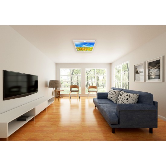 Laleli Gergi Avize 80x68CM Hayal Penceresi Hazır Gergi Tavan Laleli Gergi Avize 80x68CM Hayal Penceresi Hazır Gergi Tavan