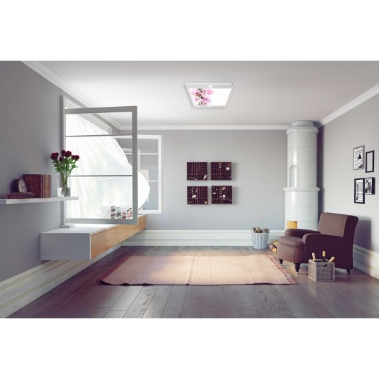 Çiçek Desenli Gergi Avize 80x68 Hayal Penceresi Hazır Gergi Tavan Çiçek Desenli Gergi Avize 80x68 Hayal Penceresi Hazır Gergi Tavan